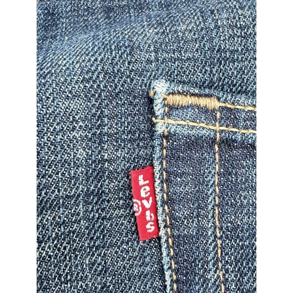 Levi's 501 Men's W38 L 31 'Dark Wash Rigid Straight ‎ Denim Jeans Button Fly